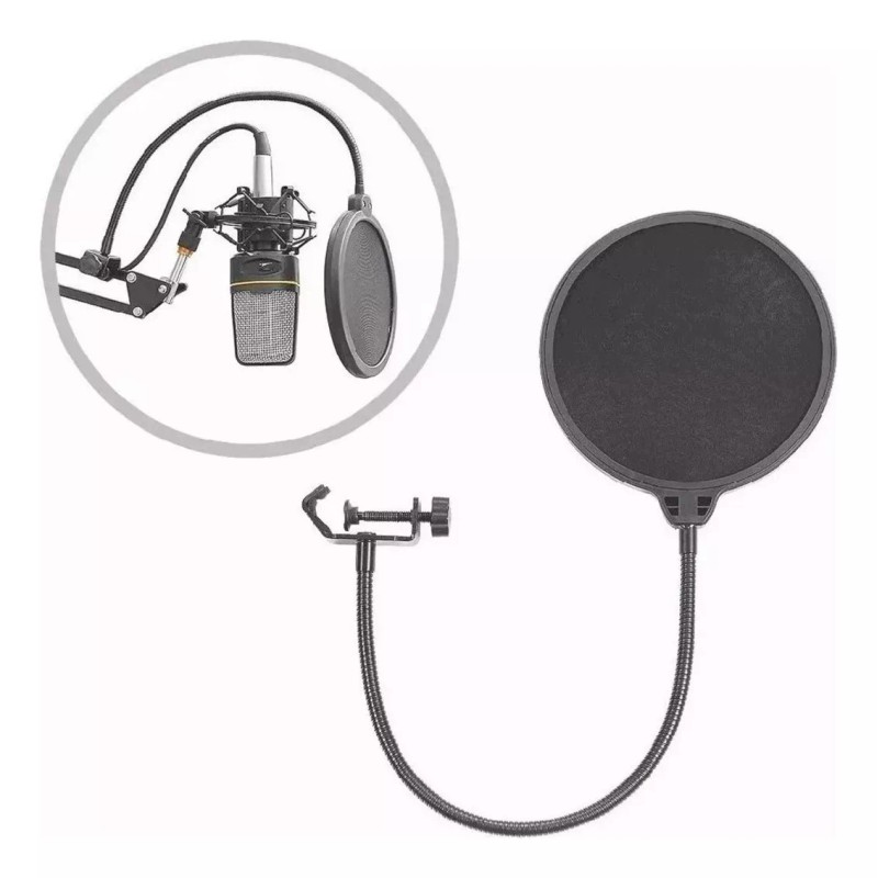 Radox Pantalla Paravientos Para Microfono Ajustable 490-633 Radox Color Negro