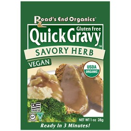 Road's End Organics Gluten Free Savory Herb Gravy, Mix, Organic, 1 Ounce Pouch (Pack of 12)