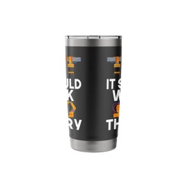 It Should Work In Theory - Robot Lover Robotics Engineer Stainless Steel Insulated Tumbler