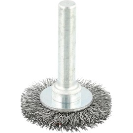 Osborn 2507162 Wheel Brush Crimped of Steel Wire, 0 V, Silver