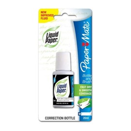 Paper Mate 33447 Liquid Paper Correction Fluid, 20 ml (Box of 12)