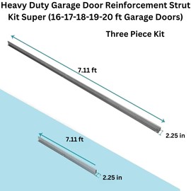 Heavy Duty Garage Door Support Reinforcement Strut Kit (Super Strut)