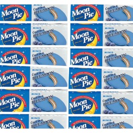Mini Moon Pies Bulk 72 Individually Wrapped Moon Pie 12 Boxes 6 Each Box (Blueberry)