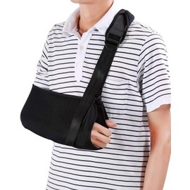 TOZBLEU 1 x Arm Sling Shoulder - Adjustable Arm Strap with Breathable Mesh for Men and Women, Shoulder Strap, for Broken Wrist, Elbow, Dislocated Shoulder