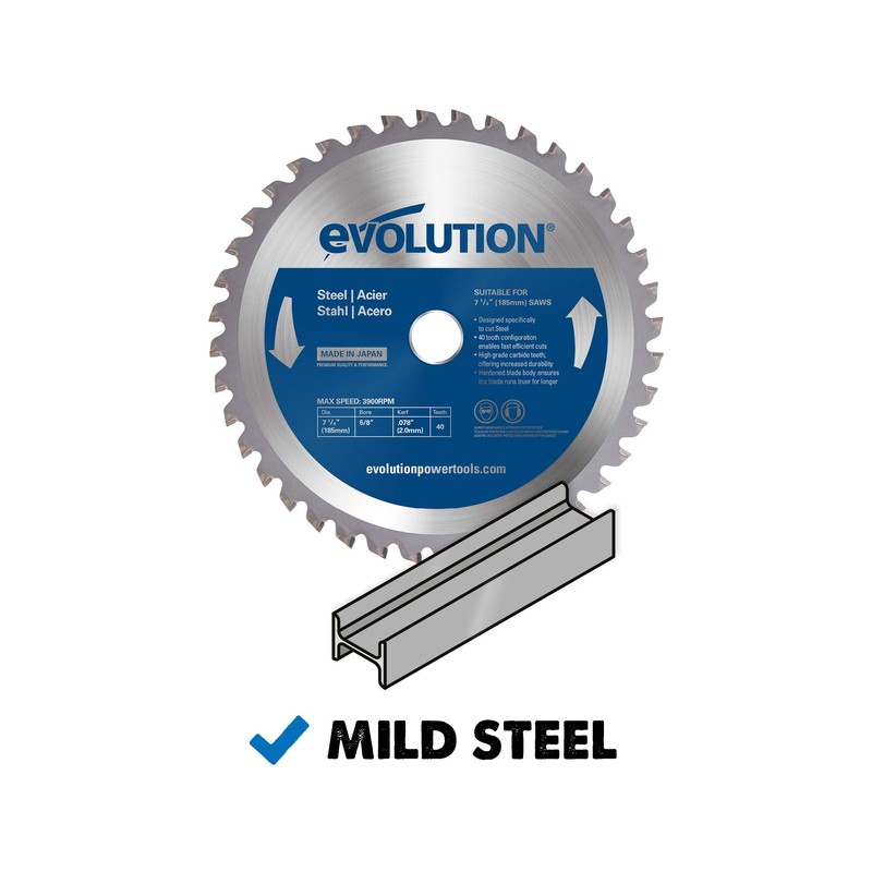 Evolution Power Tools 185BLADEST Steel Cutting Saw Blade, 7-1/4-Inch x