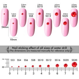 1440Pcs Siam Crystal Rhinestones,Glass Flatback Rhinestones Gemstones for Nail Face Makeup Art Crafts Clothes Decoration -(SS20,4.8mm,Siam)