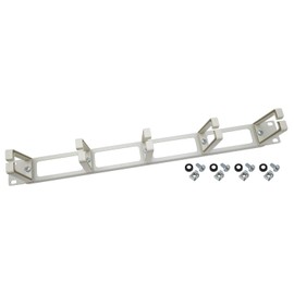 HMF 66455-07 Manoeuvring Panel for Server Cabinet, 19 Inch, 1 U, 5 Guide Brackets, Light Grey