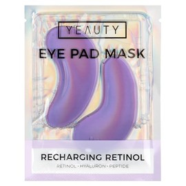 YEAUTY Recharging retinol eye pads, super soft eye pads with anti-ageing serum, reduces fine lines and wrinkles, smooths the skin of the eye area, intense moisture, pack of 25