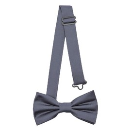 Ladeheid Children's Boys Bow Tie - Pre-Tied Adjustable Band, Matte Design, Ideal for Wedding, Birthday, School - Durable and Stylish Size 10 cm x 5 cm BKM, graphite