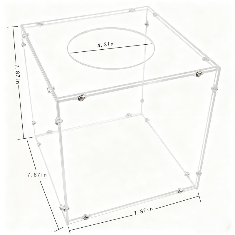 SHUMEI Clear Acrylic Multi-Functional Box - Raffle, Suggestion, Ballot, Tip,