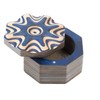 Island Bamboo Pakkawood Salt Cellar, Blue