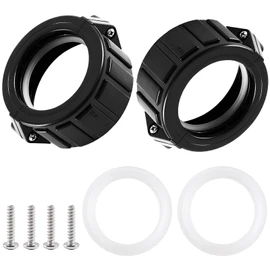 2" Spa Hot Tub Heater Split Nut Unions with Screws and Heater Gasket, Compatible with Balboa Gecko Hot Tub Heater Assemblies Replacement Parts, Replacement for 0121109020 Split Heater Nuts - 2 Pcs