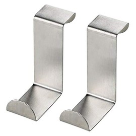 Pack of 2 Stainless Steel Over Door Hooks Hanger Over Cupboard Hooks Drawer Hook for Office and Kitchen