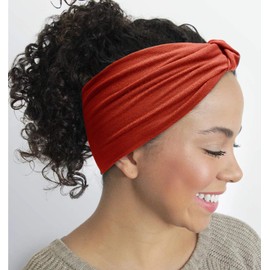 Zupro Boho Headbands 2 Pack For Women Fashion Wide Headband African Sport Yoga Running Workout Turban Hair Bands Hair Accessories Head Wraps Elastic Soft Cotton Cloth Turbans for Women and Girls