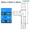 Baumaxxe PP T-piece 90° with hose nozzle connection + 3