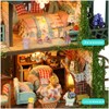 Yuzhen DIY Miniature Dollhouse with Furniture and LED Lights, Wooden