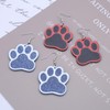 Iaceble Acrylic Paw Print Earrings Silver Blue Paw Dangle Earrings