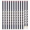 PATIKIL Round Pencils, 12 Pack Triangle HB Graphite Pencil Hole