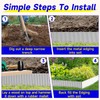 Corrugated Garden Edging, 4"×10Ft Galvanized Steel Landscape Edging & Lawn