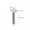 sourcing map Square Head Bolt, 2pcs M6x25mm Fully Thread 304