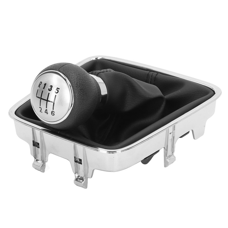 6 Speed Gear Shift Knob With PU Leather Boot Automotive
