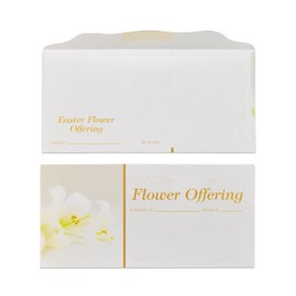 Easter Flower Offering Envelopes for Church (100)