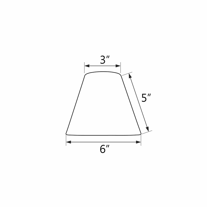 Aspen Creative 32117-5A Small Hardback Empire Shape Chandelier Clip-On Lamp