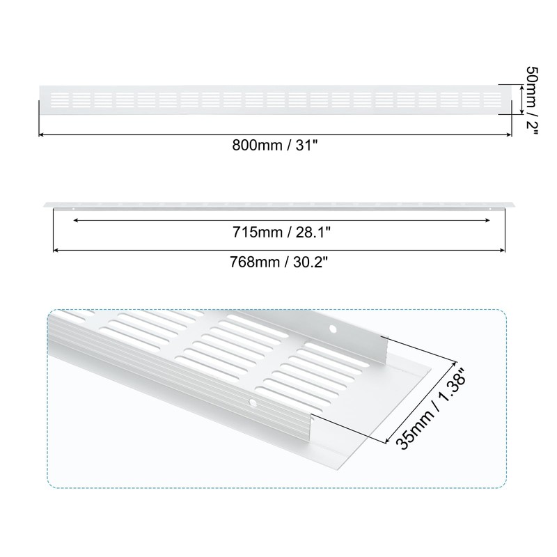 PATIKIL 31 x 2 Inch Door Air Vent Cover, 1