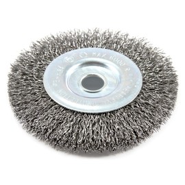 Forney 72742 Wire Wheel Brush, Coarse Crimped with 1/2-Inch Arbor, 4-Inch-by-.012-Inch