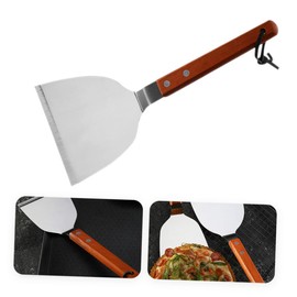 Unomor Cooking Spatula Grill for Camping The Egg Grill Steak Shovel The Grate Grill Scraper Pancake Spatula Handle Spatula Turner Pie Shovel Pastry Scraper Camping Griddle Stainless Steel