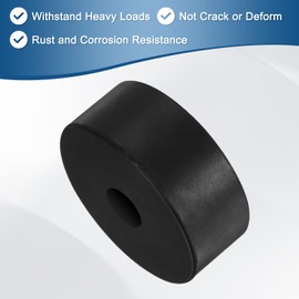 M METERXITY 16-Pack Rubber Spacer 0.47" ID 1.97" OD 0.79" Thick Neoprene Anti Vibration Pads Round Isolation Washers Bushings for Cars/Boats/Home/Machinery, Shock Noise Reduction Pads [Black]