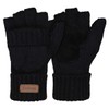 Bodvera Thermal Insulation Fingerless Texting Wool Gloves for Women and