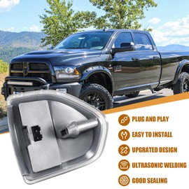 Paddsun Left and Right LED Side Mirror Turn Signal Light Clear Cover Lens for 68302828AA 68302829AA Compatible with Dodge Ram 1500 2500 3500 4500 5500 2010-2018