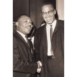 Studio B The Meeting - Malcolm X & MLK Poster 24.5" x 36.5" Laminated