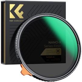 K&F Concept 52mm True Color Variable ND2-32 (1-5 Stops) ND Lens Filter, Adjustable Neutral Density Filter with 28 Multi-Layer Coatings for Camera Lens