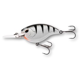 LMAB Crankbait 5.5 cm Power Vibe 55F - 3 Running Depths, Floating - Wobbler Bass, Crankbait Wobbler, Artificial Bait Fishing, Perch Wobbler, Spin Fishing Bait (White Tiger, MR | Running Depth 2-3 m |