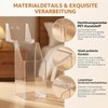 QUUPY Makeup Brush Holder Dustproof Clear Acrylic Cosmetic Brush Organizer