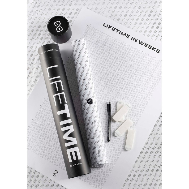 LifeTime 4000 Weeks Poster Memento Mori Your Life in Weeks