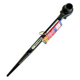 Super Tool RNR-1921 Double Ended Ratchet Wrench with Ring, Phosphorescent Plate and Slide Space, Rust Resistant Cationic Electrodeposition Coating