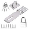 Padlock Hasp Stainless Steel, 30 mm Lock with 4 Keys,