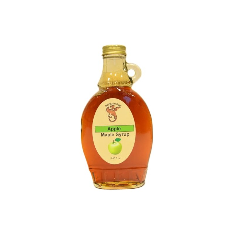 Dragonwood Flavored Maple Syrup (8 Flud Ounces, Apple)