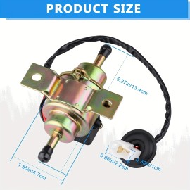 Unbranded 12V Universal Electric 3-6 PSI Fuel Pump fits for Carburetor,Law