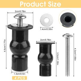 8 Piece Toilet Seat Attachment, Universal Toilet Seat Replacement Parts, Rubber Toilet Mounting Set, Toilet Seat Attachment for Toilet Top Mounting Screws Accessories
