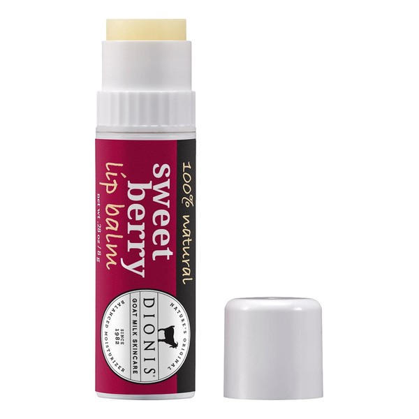 Dionis - Goat Milk Skincare Sweet Berry Scented Lip Balm (0.28 oz) - Made in the USA - Cruelty-free and Paraben-free