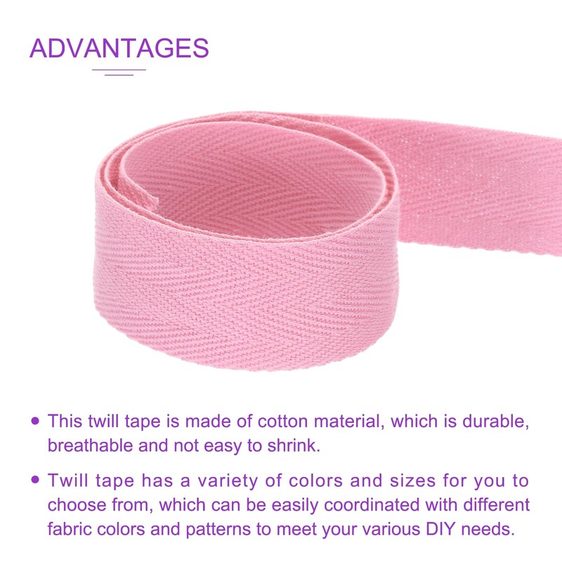 DMiotech 1.2"(3cm) 10 Yards Cotton Twill Tape Cotton Ribbons Bias