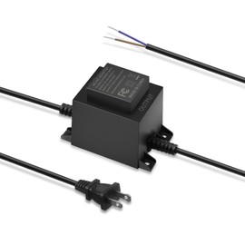 110/120V AC to AC 12V 5A Power Supply Adapter - IP68 Waterproof Converter - 12 Volt Low Voltage Transformer, for Outdoor Landscape Light Spotlights Water Pump Swimming Pool Light