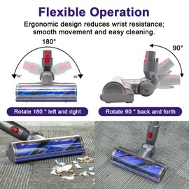 CHENGSEE Upgraded Anti-Tangle Motorhead Attachment for Dyson V7 V8 V10 V11 V15 SV10 SV11 SV12 SV14 Cordless Vacuums, Quick-Release Head Fit for Carpets, Rugs, Hardwood Floor