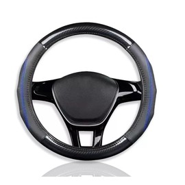 Cubre Volante Rigido Funda para Auto Camioneta SUV Universal Antideslizante para Dama Hombre Unisex 38cm (Azul, Tipo O)