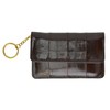 Eel Skin Soft Leather Change Purse Coin Wallet with Key