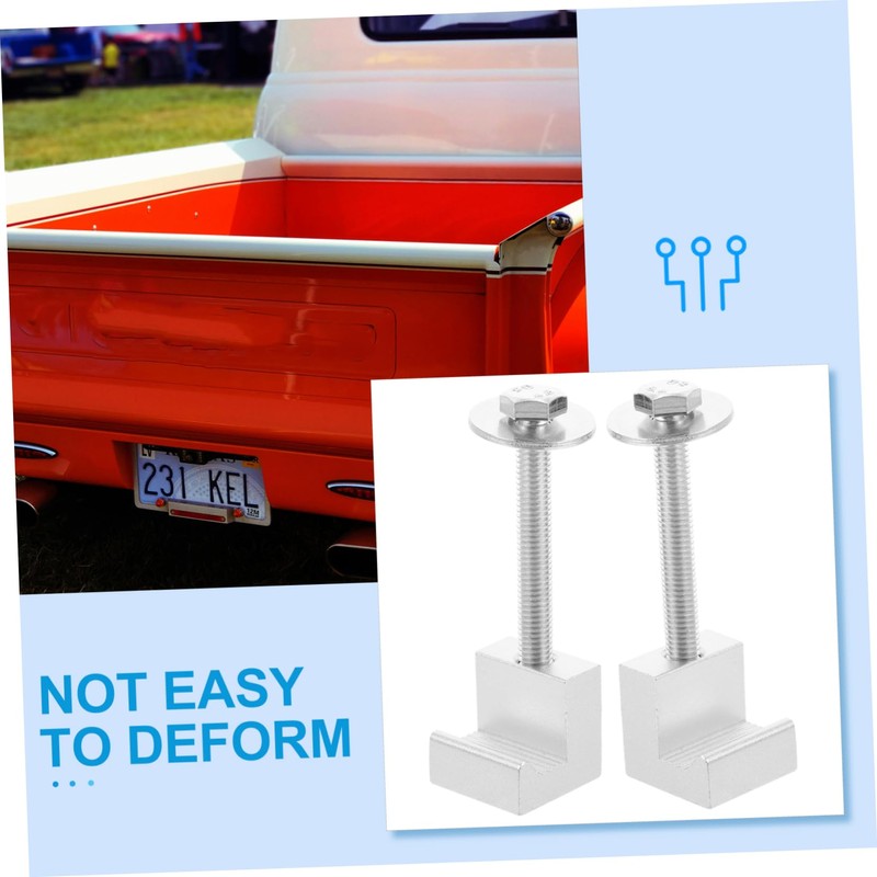 Alipis 2pcs Truck Toolbox Mounting Clamps Lightweight Type Tie Down